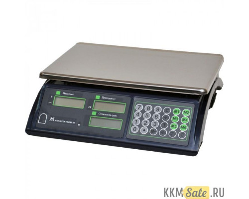 Купить Весы торговые МЕХЭЛЕКТРОН-М ВР4900-15-2Д-АБ 10 (LCD, Темный) от Мехэлектрон-М