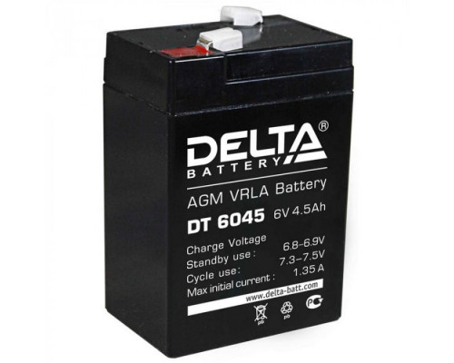 Аккумулятор Delta DT 6045 (6В/ 4.5Ач)