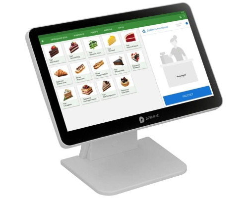 Купить Сенсорный терминал Вики Макс+ 15.6" (N5095, DDR4 8 Гб, SSD 128 Гб, WiFi, BT, второй дисплей 11.6", Белый, без ОС + Старт бессрочный) от Дримкас