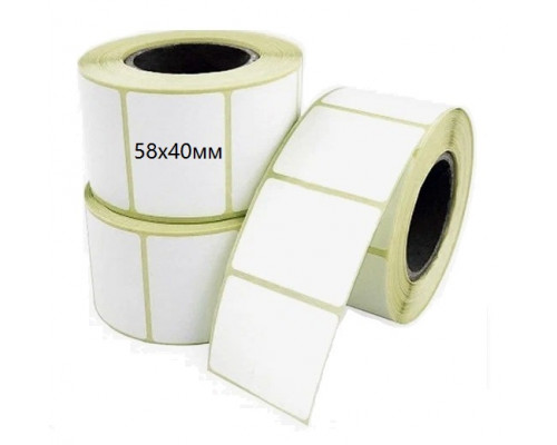 Термоэтикетка, ширина 58 мм (40 мм, 700 шт/рулон, 40 мм.)